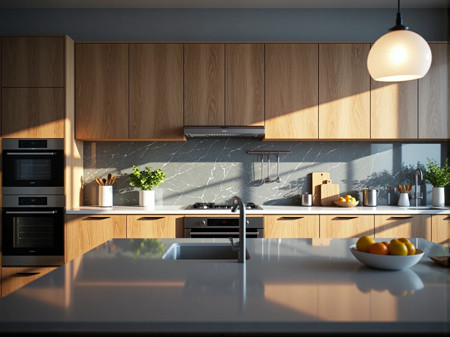 Jak dobrać idealne lampy wiszące do kuchni, aby pasowały do szklanych elementów.