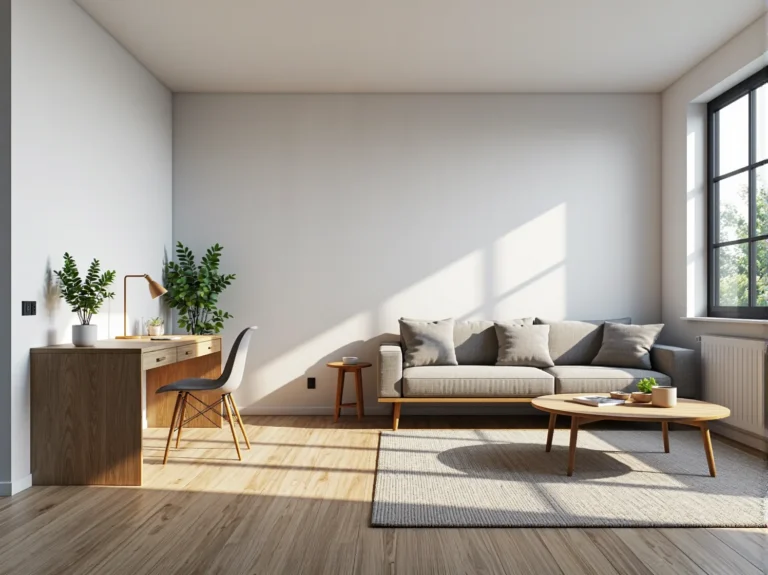 Kompaktowe biurko dąb sonoma z szufladami i boczną szafką