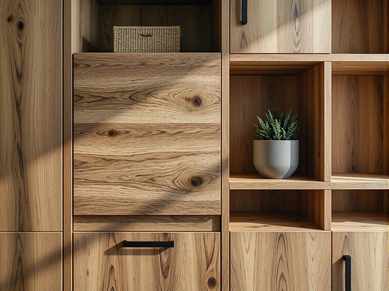 Inteligentny regał modułowy z oświetleniem LED, jako przykład nowoczesnych technologii w systemach przechowywania.