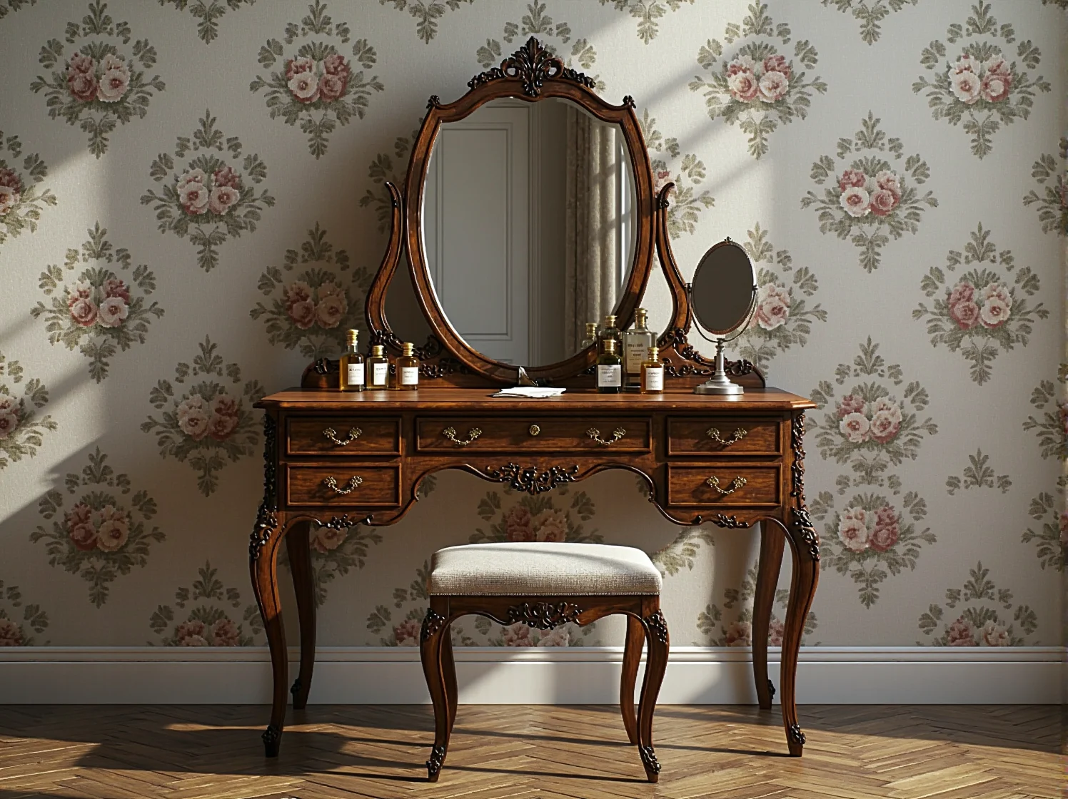 Nowoczesne wnętrze z elementami vintage: zestawienie współczesnej sofy i antycznych dekoracji.